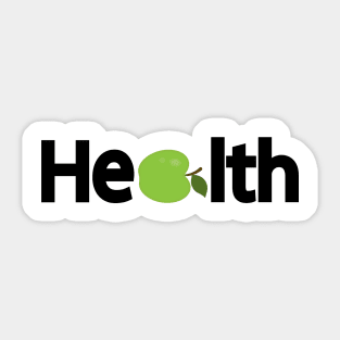 Health typography design Sticker